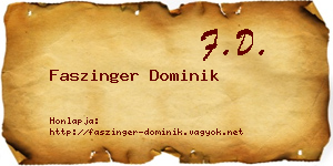 Faszinger Dominik névjegykártya